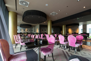 Modern luxury hotel lounge