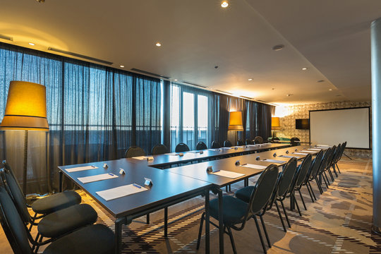Interior of a modern luxury conference room