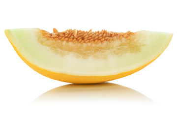 Honigmelone Scheibe geschnitten Früchte Frucht Obst Sommer Freisteller freigestellt isoliert