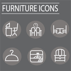 furniture icon set