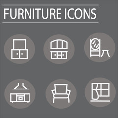 furniture icon set