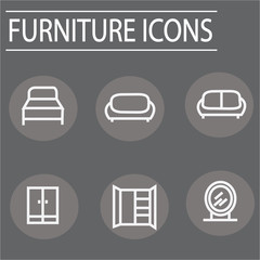 furniture icon set