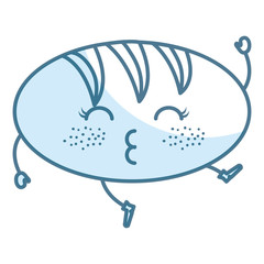 delicious bread kawaii character vector illustration design