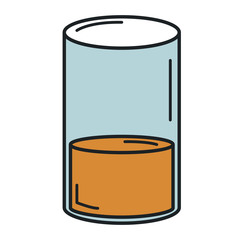 orange juice glass icon vector illustration design