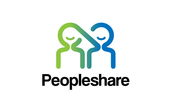 People Share Logo Design Illustration