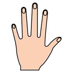 Fototapeta premium hand human open icon vector illustration design