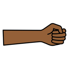hand human fist icon vector illustration design