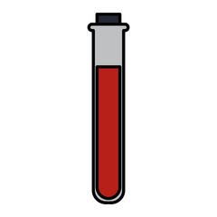 tube test with blood isolated icon vector illustration design