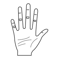 hand human open icon vector illustration design