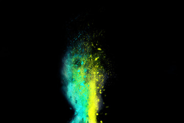 Abstract design of Multi color  on black background