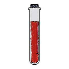 tube test with blood isolated icon vector illustration design