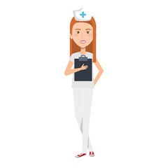 nurse Professional woman of health vector illustration design