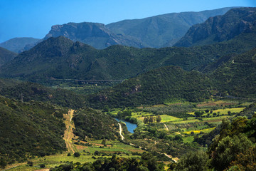 Panorama di campagna, Armungia, Sardegna, Italy