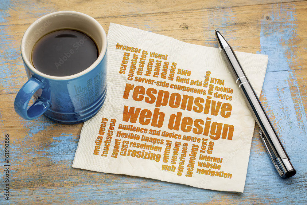 Poster responsive web design word cloud