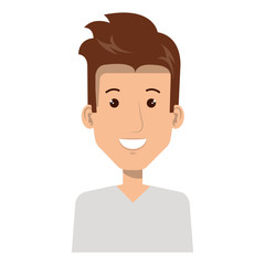 young man avatar character vector illustration design