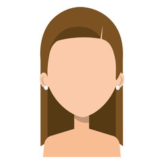 beautiful and young woman shirtless character vector illustration design