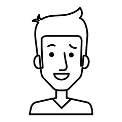 Obraz premium young man avatar character vector illustration design