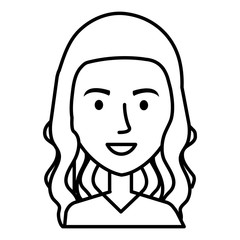 beautiful and young woman character vector illustration design