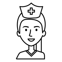 nurse Professional woman of health vector illustration design