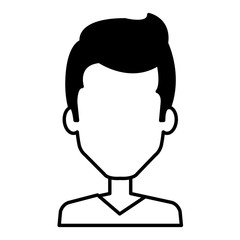 young man avatar character vector illustration design