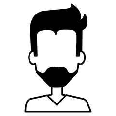 young man avatar character vector illustration design