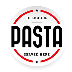 Pasta vintage stamp sticker