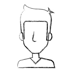 young man avatar character vector illustration design