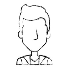 young man avatar character vector illustration design