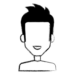 young man avatar character vector illustration design