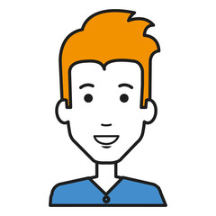 young man avatar character vector illustration design
