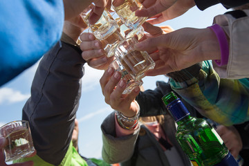 Celebration, group of people drinking alcohol