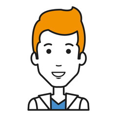 young man avatar character vector illustration design