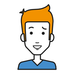 young man avatar character vector illustration design