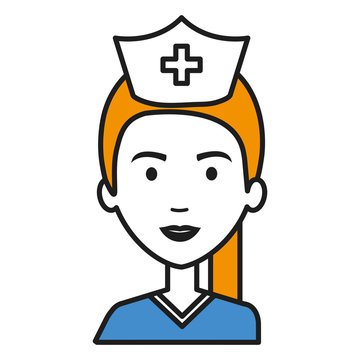nurse Professional woman of health vector illustration design