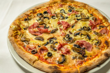 Italian pizza with olives