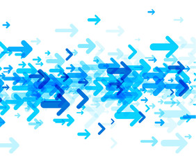 White background with blue arrows.