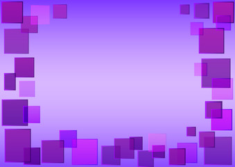 Abstract purple squares background, geometric background, vector illustration