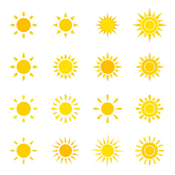 Set of sun icon