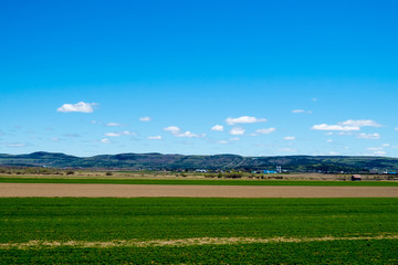 Bright countryside landscape in The Province of Quebec during a wonderful sunny day.