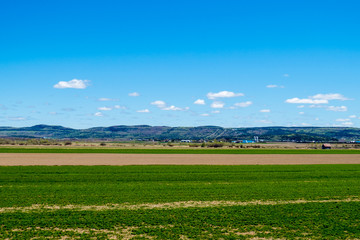 Bright countryside landscape in The Province of Quebec during a wonderful sunny day.