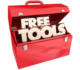 Free Tools No Cost Resources Toolbox Words 3d Illustration
