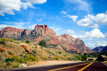 Desert driving form Las Vegas, Nevada, USA 