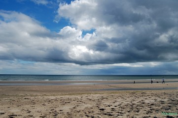 Ireland beach with cloudy sky