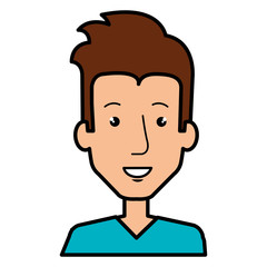 young man avatar character vector illustration design