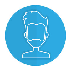 young man shirtless avatar character vector illustration design