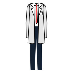 Doctor suit isolated icon vector illustration design