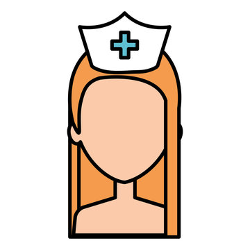 nurse Professional woman of health shirtless vector illustration design