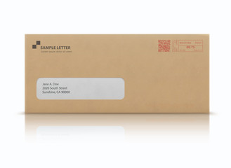 Mockup post envelope