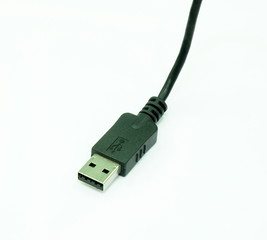 USB cable on white background