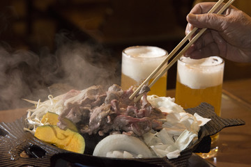 ジンギスカンで乾杯！